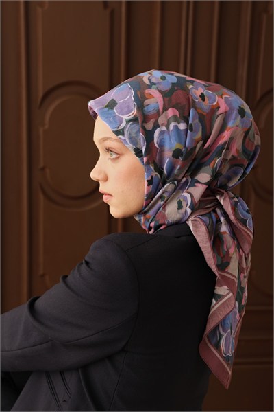 Velora Eşarp Flower Gül Kurusu