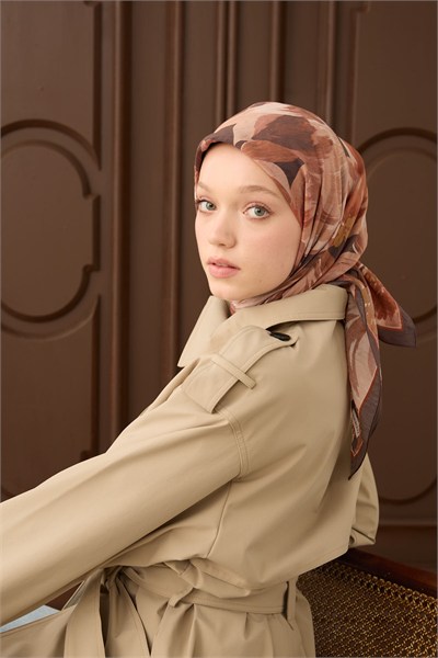 Velora Eşarp Flower Kiremit
