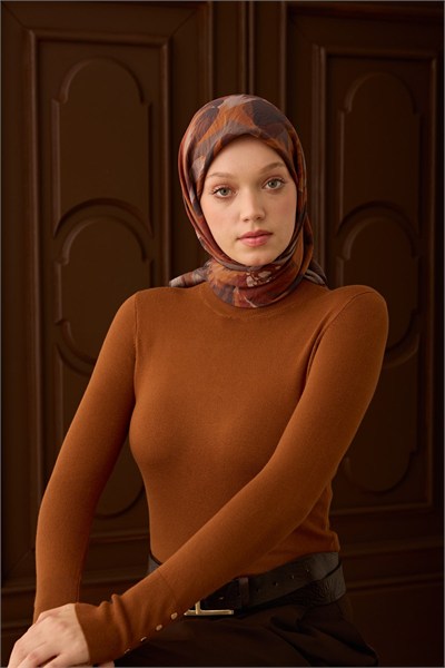 Velora Eşarp Flower Kiremit