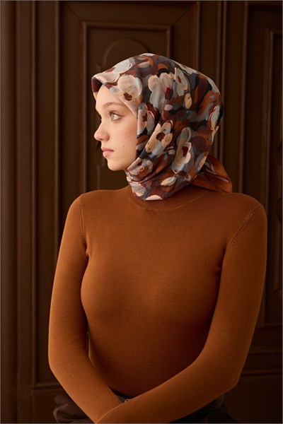 Velora Eşarp Flower Kiremit