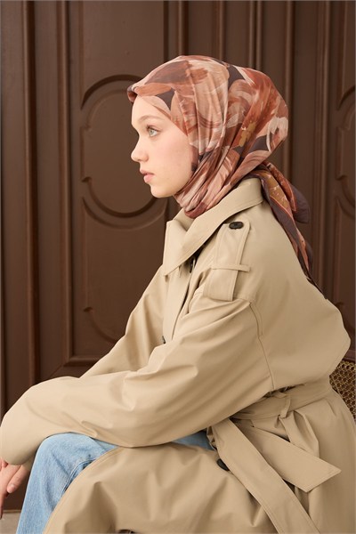 Velora Eşarp Flower Kiremit