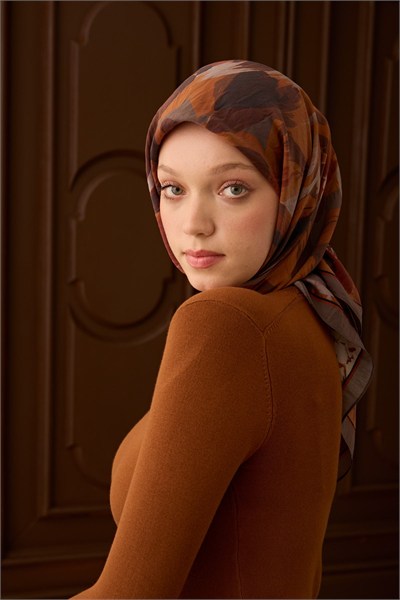 Velora Eşarp Flower Kiremit