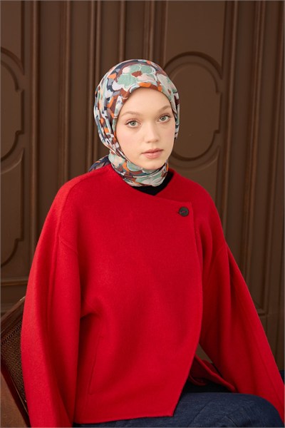 Velora Eşarp Flower Lacivert
