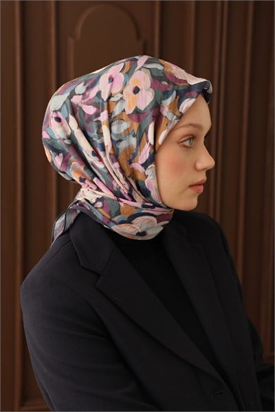 Velora Eşarp Flower Lacivert