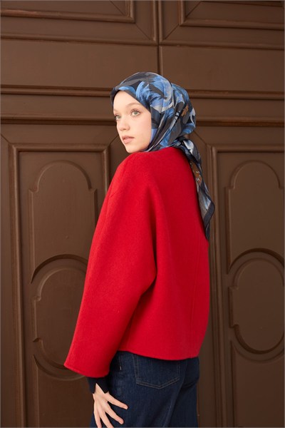 Velora Eşarp Flower Lacivert
