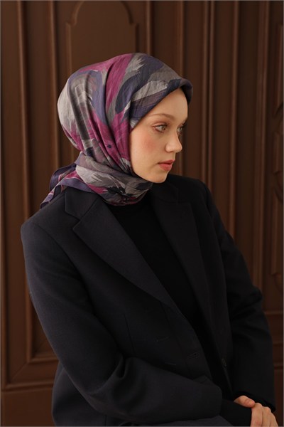 Velora Eşarp Flower Morcivert