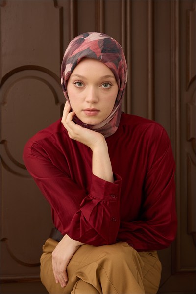 Velora Eşarp Flower Pembe