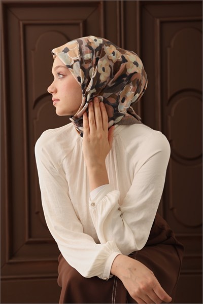 Velora Eşarp Flower Vizon