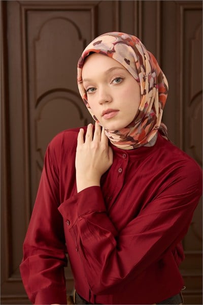 Velora Eşarp Flower Vizon