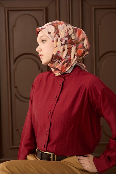 Velora Eşarp Flower Vizon