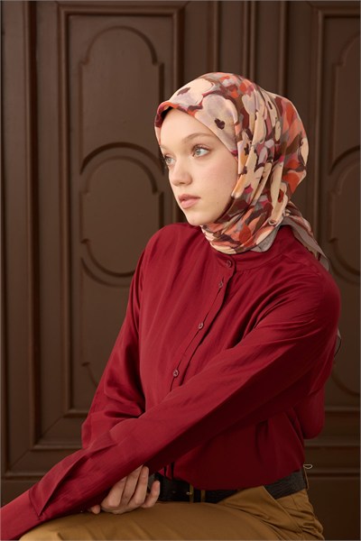Velora Eşarp Flower Vizon
