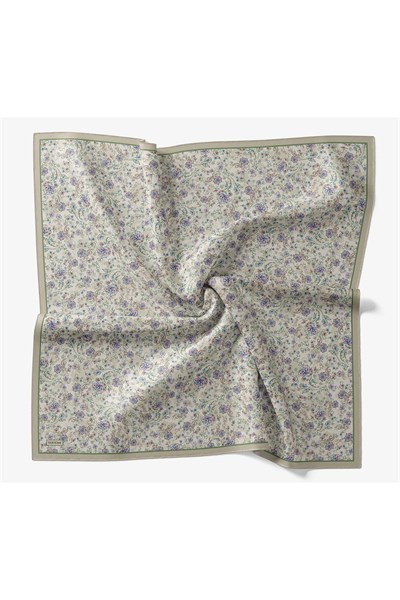 Velora Eşarp Modern Flora Krem 90x90