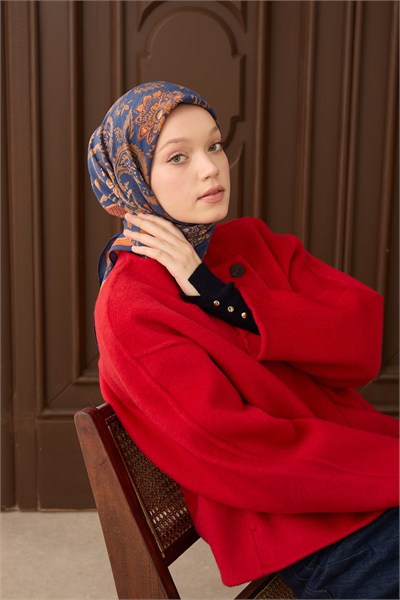 Velora Eşarp Shawl Pattern Gece Mavisi