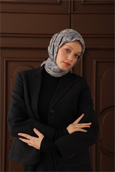 Velora Eşarp Shawl Pattern Gümüş
