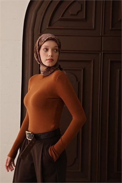 Velora Eşarp Shawl Pattern Kahverengi