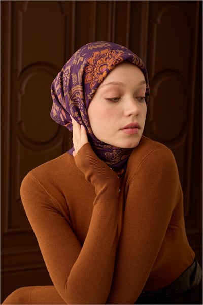 Velora Eşarp Shawl Pattern Mor
