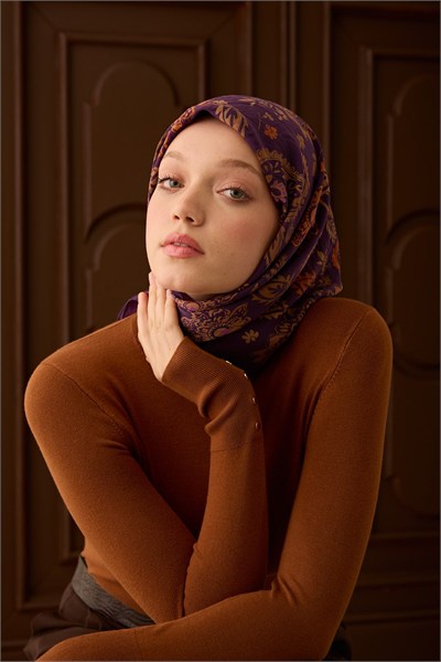 Velora Eşarp Shawl Pattern Mor