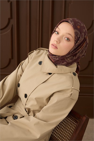 Velora Eşarp Shawl Pattern Mürdüm