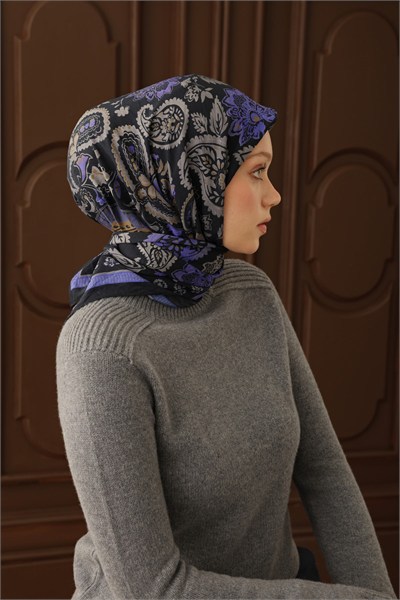 Velora Eşarp Shawl Pattern Siyah