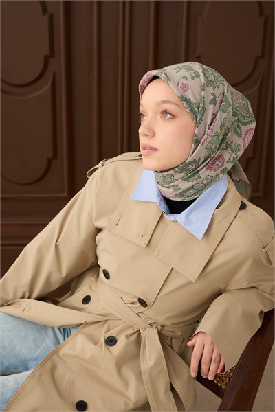 Velora Eşarp Shawl Pattern Yeşil