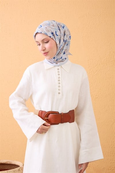Velora Eşarp Vintage Paisley Bebe Mavisi