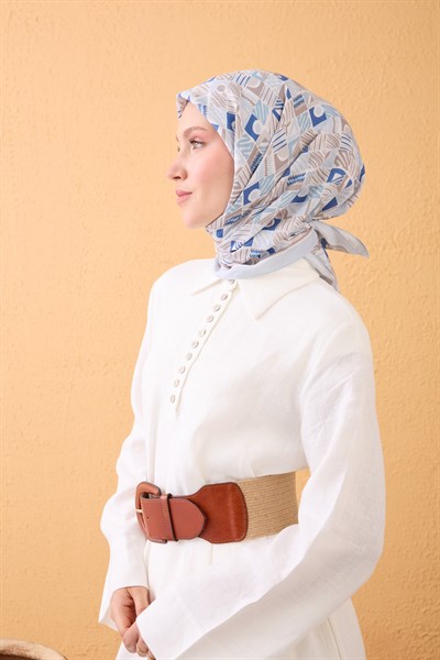 Velora Eşarp Vintage Paisley Bebe Mavisi