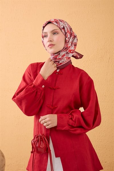 Velora Eşarp Vintage Paisley Bordo