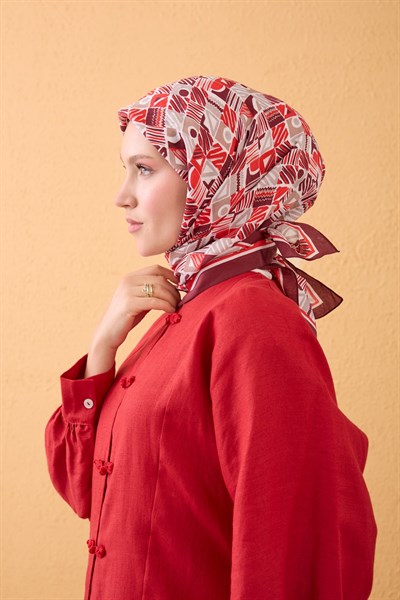 Velora Eşarp Vintage Paisley Bordo