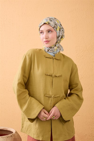Velora Eşarp Vintage Paisley Haki