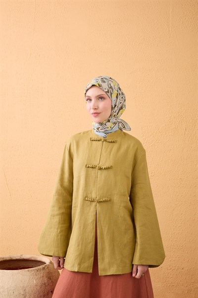 Velora Eşarp Vintage Paisley Haki