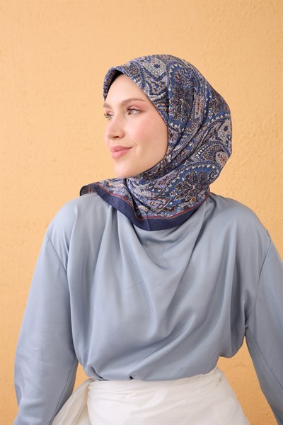 Velora Eşarp Vintage Paisley Lacivert