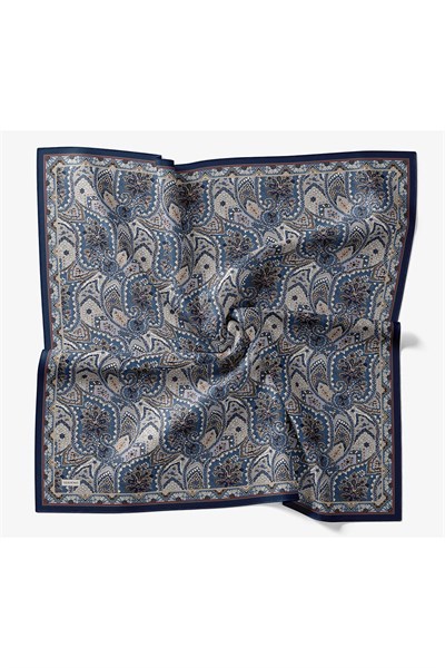Velora Eşarp Vintage Paisley Lacivert