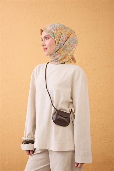 Velora Eşarp Vintage Paisley Sarı