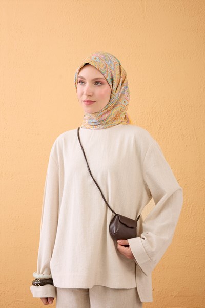 Velora Eşarp Vintage Paisley Sarı