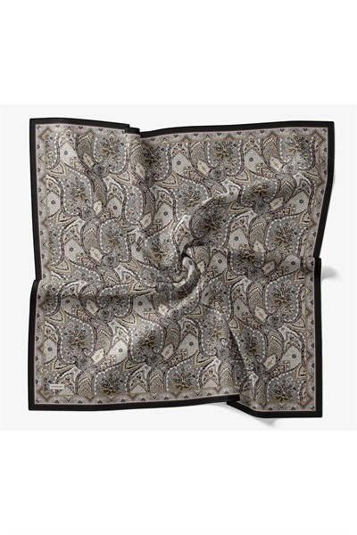 Velora Eşarp Vintage Paisley Siyah