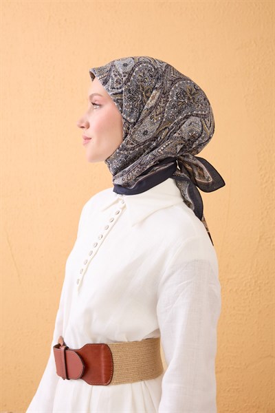 Velora Eşarp Vintage Paisley Siyah