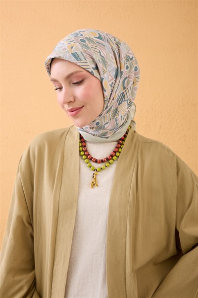 Velora Eşarp Vintage Paisley Su Yeşili