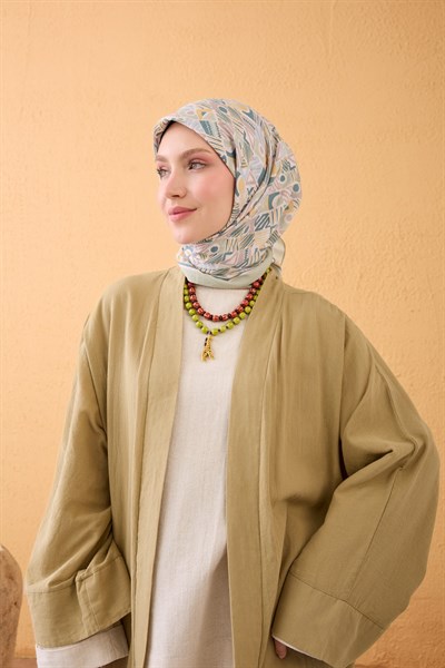 Velora Eşarp Vintage Paisley Su Yeşili
