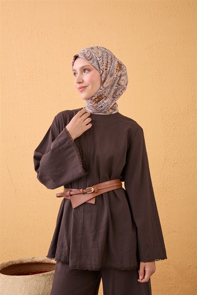 Velora Eşarp Vintage Paisley Taba