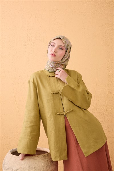 Velora Eşarp Vintage Paisley Yeşil