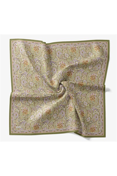 Velora Eşarp Vintage Paisley Yeşil