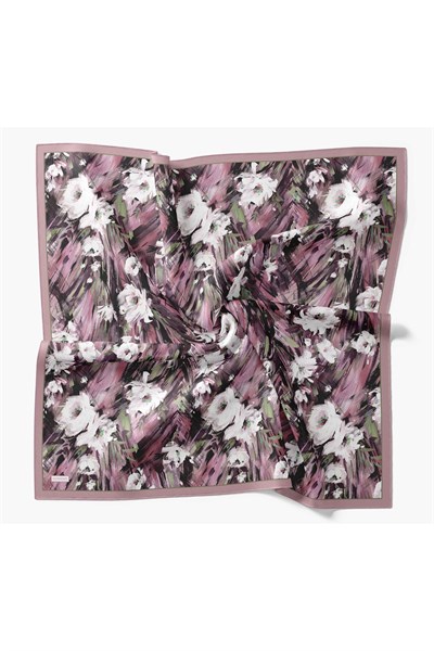 Velora Eşarp Watercolor Flower Gül Kurusu