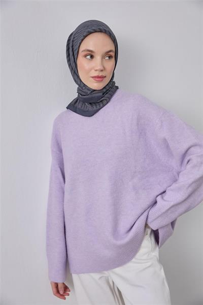 Viskon Velora Eşarp Antrasit Gri Dokulu Dört Mevsim 90x90