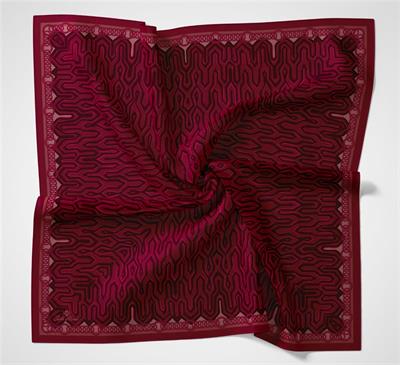 Viskon Velora Eşarp Dört Mevsim Zincir Desen Berry 90x90