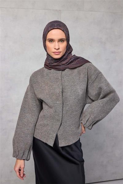 Viskon Velora Eşarp Dört Mevsim Mürdüm 90x90