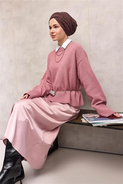 Viskon Velora Eşarp Kahve-Mürdüm Tonlu Barok Floral Desenli Tok Duruşlu 90x90