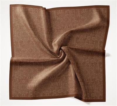 Viskon Velora Eşarp Pastel Mor Tonlu Labirent Desenli Tok Duruşlu 90x90