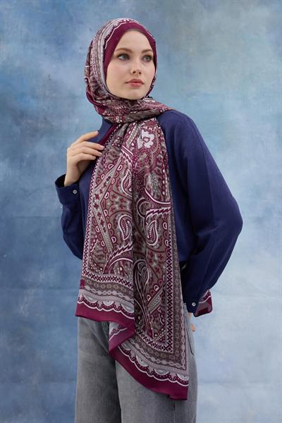 Vişne Hint Vual Şal -  5005-10