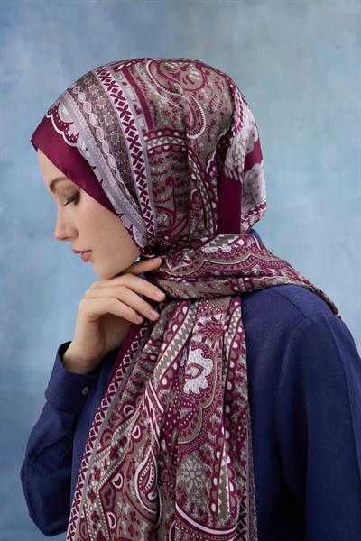 Vişne Hint Vual Şal -  5005-10