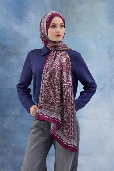 Vişne Hint Vual Şal -  5005-10